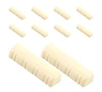 Kisangel 10pcs Mandolin Nut Guitar Saddle Blank Bridge Saddle for Electric Bass Acoustic Guitar Mandolin Banjo Ukulele DIY Beige 3cm