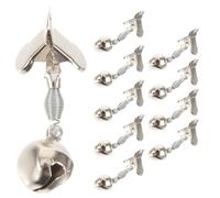 Kisangel 10pcs Metal Fishing Rod Alarm Bells - Bite Indicators for Sea & Freshwater Fishing, Essential Accessories for Beginners & Experts