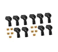 Kisangel 10pcs Microphone Clip Holder Clamp for Xlr Mic Stand Rotation Feature Large Easy Install