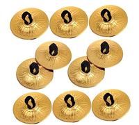 Kisangel 10pcs Mini Copper Finger Cymbals Easy to Play Dance Musical Instruments for Adults for Belly Dancing Dance Parties Educational Use