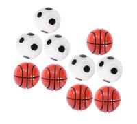 Kisangel 10pcs Miniature Resin Sports Balls Soccer and Basketball Decorations for DIY Moss Micro Landscape Mini Playground Accessories Lightweight Dollhouse Decor
