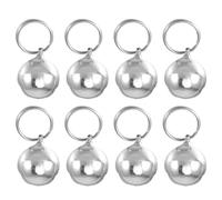 Kisangel 10pcs Pet Small Bells for Dog Collar Silver Metal Jingle Bells with Excellent Sound and Easy Clip, Suitable for Kitten and Puppy, Can be Attached to Necklace or Leashes