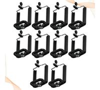 Kisangel 10pcs Phone Bracket Clips for Selfie Stick, Practical and Not Easy to Deform, Made of Sturdy Abs and Alloy, Phone Photo Stand for Mobile Support