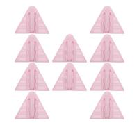 Kisangel 10pcs Pink Sliding Closet Door Locks, Self-Adhesive Triangle Safety Locks for Wardrobe, Cabinet Glass Doors, Heavy-Duty Childproof Security for Kitchen and Bathroom