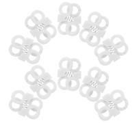 Kisangel 10pcs Plastic Shoelace Locks Cord Locks for Adults, User-friendly Shoe Lace Buckle Clips in White, Secure Fit Fasteners for Sports Shoes and Sneakers