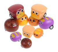 Kisangel 10pcs Pull Back Cars Bread Shape Friction Powered Vehicle Party Favors Creative Mini for Boys Birthday Christmas