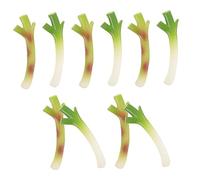 Kisangel 10Pcs Realistic Artificial Green Onions Lifelike Fake Scallions Models for Decoration Teaching and Photography Non Fading for Kindergartens and Artists