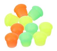 Kisangel 10pcs Silicone Fishing Rod Caps Butt Protectors Fishing Pole End Wraps for Outdoor Anglers Practical Accessories Random Color