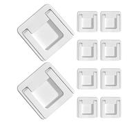 Kisangel 10pcs Sliding Window Security Locks and Hidden Pull Handles for Child Safety, Self-Adhesive Sliding Door Lock Limiters for Cabinet, Closet, and Drawer Use in Homes