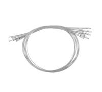 Kisangel 10Pcs Stainless Wire Cable Loop Key Rings with Threaded Barrel Connectors Heavy-Duty Flexible Keychains for Hanging Luggage Tags Id Tag Keepers Flashlight Tools and Keys Organizer