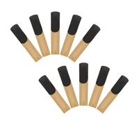 Kisangel 10Pcs Tenor Saxophone Reeds Strength 1.5 Beginner Saxophone Reed Pack for Students and Educators for Practice and Performance