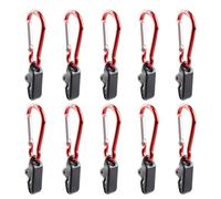 Kisangel 10pcs Tent Fixed Clips for Outdoor Use, Plastic and Aluminum Alloy Material with Serrated Teeth, Firmly Hold Canopy Tarp and Tent, for Camping and Tarp Securing