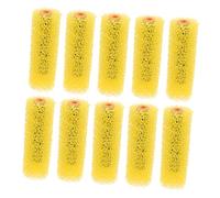 Kisangel 10pcs Textured Paint Roller Brush Covers Large Sponge Embossing Rollers for Elastic Paints Quick Coverage and Efficient Application for Walls Ceilings and Art Painting Yellow