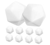 Kisangel 10Pcs Unfinished Acrylic Dice for DIY Craft Projects Blank Cubes for Childrens Games Math Exercises Creative Activities for Family Fun and Imaginative Play