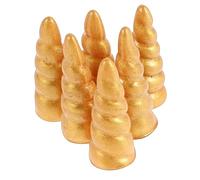 Kisangel 10Pcs Unicorn Resin Horns DIY Craft Decorations with Glitter for Easter Hair Accessories Keychain Making and Festive Scene Props