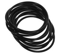 Kisangel 10pcs Unisex Stretch Silicone Bracelet 3mm Comfortable and Reusable Wristband for Retro Theme Party and Everyday Wear Soft Black Supple Band