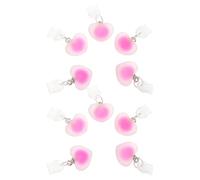 Kisangel 10pcs USB C Dustproof Plugs Set, Rose Red Gradient Heart-shaped Mobile Phone Charging Port Dust Covers, Cute Earphone Dust Plugs for Phone Maintenance and Protection