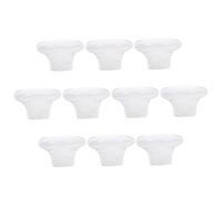 Kisangel 10pcs White Ceramic Round Cabinet Knobs Vintage Pulls Single Handles for Kitchen Cupboard Dresser Wardrobe with Classic Sophisticated Design Material