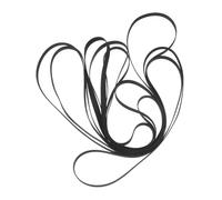 Kisangel 11pcs Turntable Belt Replacement High-strength Anti-slip Rubber Drive Belts for Phonograph Maintenance Flat Rubber Platter Rings with Noise-reducing Design for Vintage Record