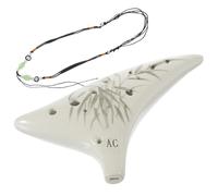 Kisangel 12 Hole Ceramic Beginner Ocarina Portable and Lightweight Traditional Wind Instrument with Protective Bag and Rope Assorted Colour for Instrument Beginners