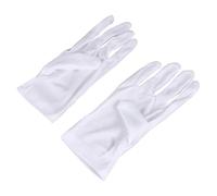 Kisangel 12 Pairs Elastic Polyester Protective Gloves for Jewelry Store Work Anti-slip White Moisturizing Gloves for Household Gardening Industrial Use Comfortable One Fits