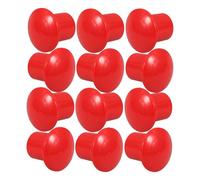 Kisangel 12 Pcs Red Mushroom Rebar Caps Plastic Safety End Covers for Reinforcement T Post Protection Construction Sleeve Caps for Rebar Stake Safety