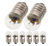 Kisangel 12pcs 2.5v 0.3a Miniature Screw Base Light Bulbs for Physics Experiments Small Flashlight Bulbs Replacement for Electrical Conducting Experiment