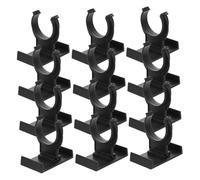 Kisangel 12pcs Adjustable Black PP Plastic Kitchen Leg Plinth Clips for Cabinet Feet Furniture Levelers Heightening Protectors Easy to Install and Compatible with Furniture