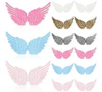 Kisangel 12pcs Angel Wings Accessories Craft Charms for Action Figures DIY Party Decoration Fairy Wings Craft Projects Random Color