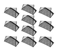 Kisangel 12pcs Aquarium Filter Media Bags 8.3"x5.5" Black Fine Mesh Zippered Fish Tank Filter Bags for Pond and Pool Filtration