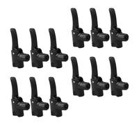 Kisangel 12pcs Bike Tire Pump Nozzles Black Inflator Chuck Heads for Bicycle Valves Installation Compatible with American British Standards Secure Grip and Compact for Cycling Repairs