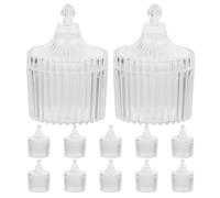 Kisangel 12pcs Eid Candy Tray, Clear Plastic Candy Favor Container, Wedding Treat Box, Ramadan Sweets Holder for Middle Eastern Eid Mubarak Party