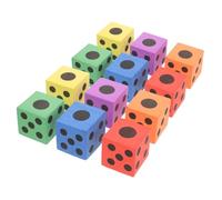 Kisangel 12pcs Eva Foam Big Playing Dice for Soft Multipack Random Color Cubes Educational Early Learning for Classroom Outdoor Travel Games Approx Cubes Random Color