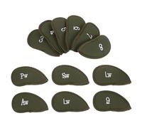 Kisangel 12pcs Fake Leather Golf Iron Head Covers Set Thickened PU Leather Putter Protectors with Snug Fit for Club Collision Prevention Sleeves for Golf Enthusiasts