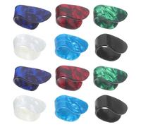 Kisangel 12PCS Medium Guitar Finger Picks Ergonomic Design for Acoustic Guitar Banjo Ukulele Bass Enhanced Sound Quality Comfortable Fit for All Skill Levels