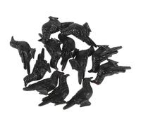 Kisangel 12pcs Mini Bird Ornament Sand Table Ornament Resin Miniature Birds Intricate Delicate Surface Treatment Halloween Touch Decoration for Miniature Gardens and Sand Trays