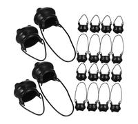 Kisangel 12pcs Mini Cauldrons Plastic with Metal Handles Realistic Dollhouse Kitchen Accessories and Halloween Party Craft Supplies for Fairy Garden and Witch Props