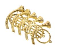 Kisangel 12pcs Miniature Plastic Musical Instruments Christmas Tree Ornaments DIY Dollhouse Accessories Sturdy Gold Saxophone Decoration for Holiday Crafting and Festive Home Decor