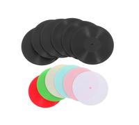 Kisangel 12pcs Miniature Vinyl Records Realistic Dollhouse Record Decorations with Large and Medium for Creative Doll House Supply and Photo Props