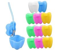 Kisangel 12pcs Plastic Baby Tooth Box for Storing Baby Teeth with Easy to Carry Lightweight Design, Keepsake Container for Newborns and Girls Style