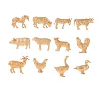 Kisangel 12pcs Realistic Farm Animal Figures Set Mini PVC Animal Models for Boys and Girls Includes Chicken Duck Goose Donkey Cow for Playtime and Educational Use