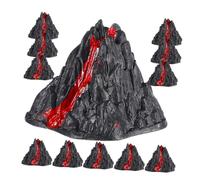 Kisangel 12pcs Realistic Volcano Models for Sand Table and Desktop Decor Plastic Landscape Ornaments for Fish Tank Moss Succulent Micro Scenery Vivid Volcano Statues for Home and Office