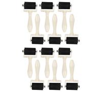 Kisangel 12pcs Rubber Printmaking Brayer Roller for Painting and Stamping | Compact Plastic Handle, Smooth Rolling Action, Lightweight Build, Modern Minimal Style for Craft Work