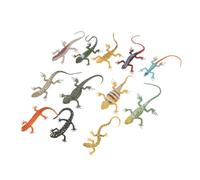 Kisangel 12pcs Scary Lizard Realistic Simulation Gecko Models for Halloween Pranks and Party Fun Colorful Reptile Figurines for Jokes and Decorations