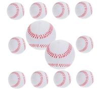 Kisangel 12pcs Soft PU Baseball Training Balls for Lightweight Squeeze Safe Indoor Outdoor Practice Softball