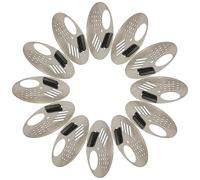 Kisangel 12Pcs Stainless Steel Beehive Entrance Reducer Discs - Round Metal One-Way Escape Hive Doors for Beekeeping Escape Equipment and Nest Door Tools