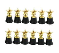 Kisangel 12Pcs Star Shaped Award Trophies Lightweight Plastic and Multi Function Prize Cups for Classroom Sports Competitions Party Favors