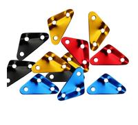 Kisangel 12pcs Triangle Aluminum Alloy Wind Rope Buckle Tent Rope Adjusters for Camping Supplies for Outdoor Tent Guy Lines and Guide Fastening