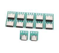 Kisangel 12pcs USB C Female Connector Pcb Converter Board DIY Serial Module for Cable Data Transmission Fast Stable Interface for Home Office Use