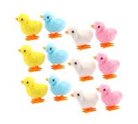 Kisangel 12pcs Wind Up Chicken Toy Jumping Chick Toys Chicks Shape Windup Toys Pet Toy (mixed Color)